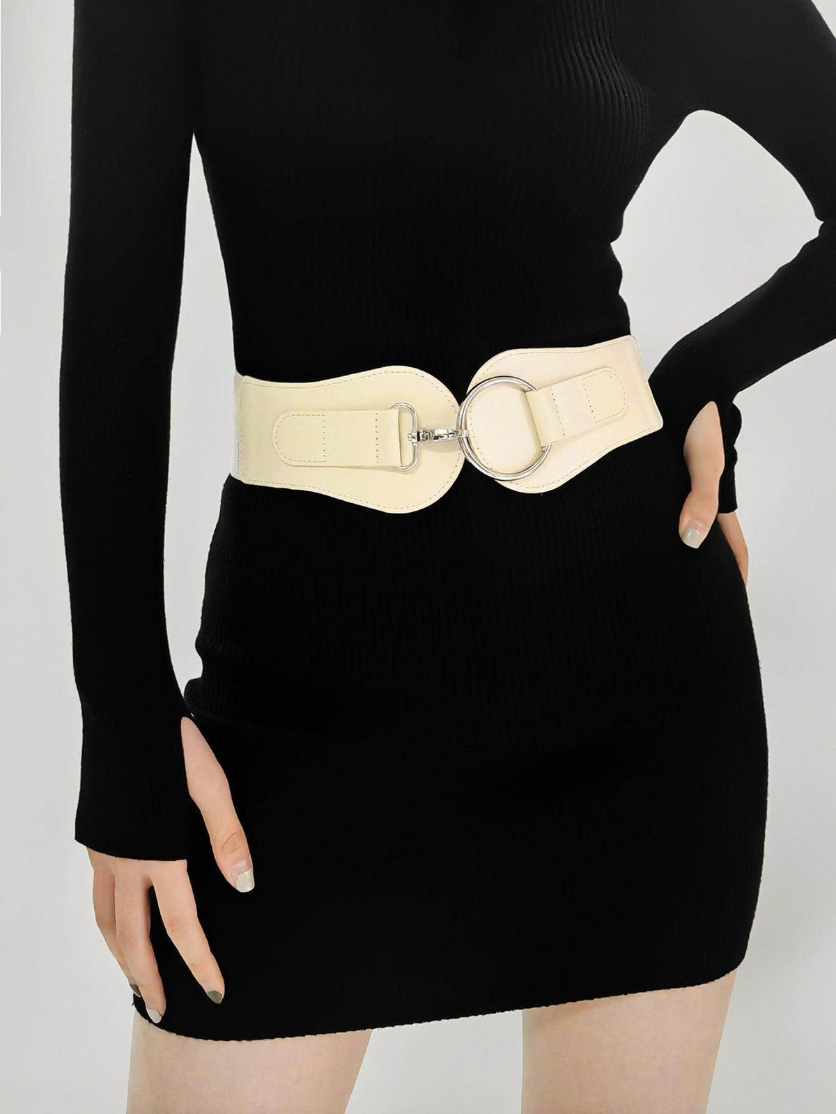 PU Elastic Wide Belt for Comfortable Fashion Fit