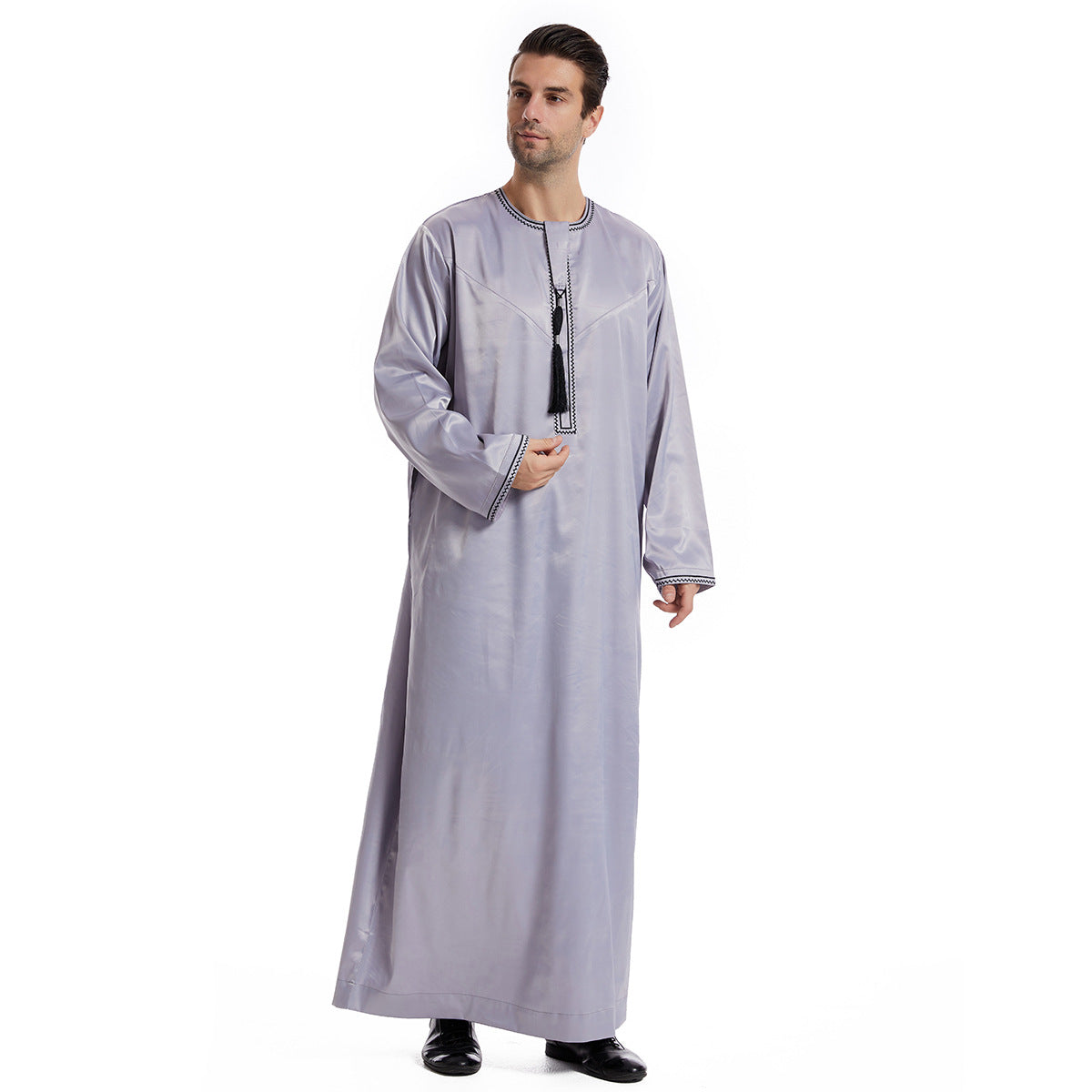 Ethnic Stitching Contrast Color Men&