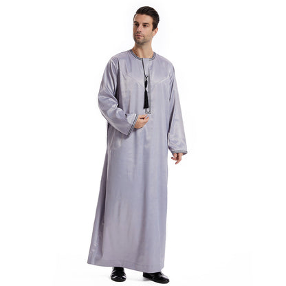 Ethnic Stitching Contrast Color Men&