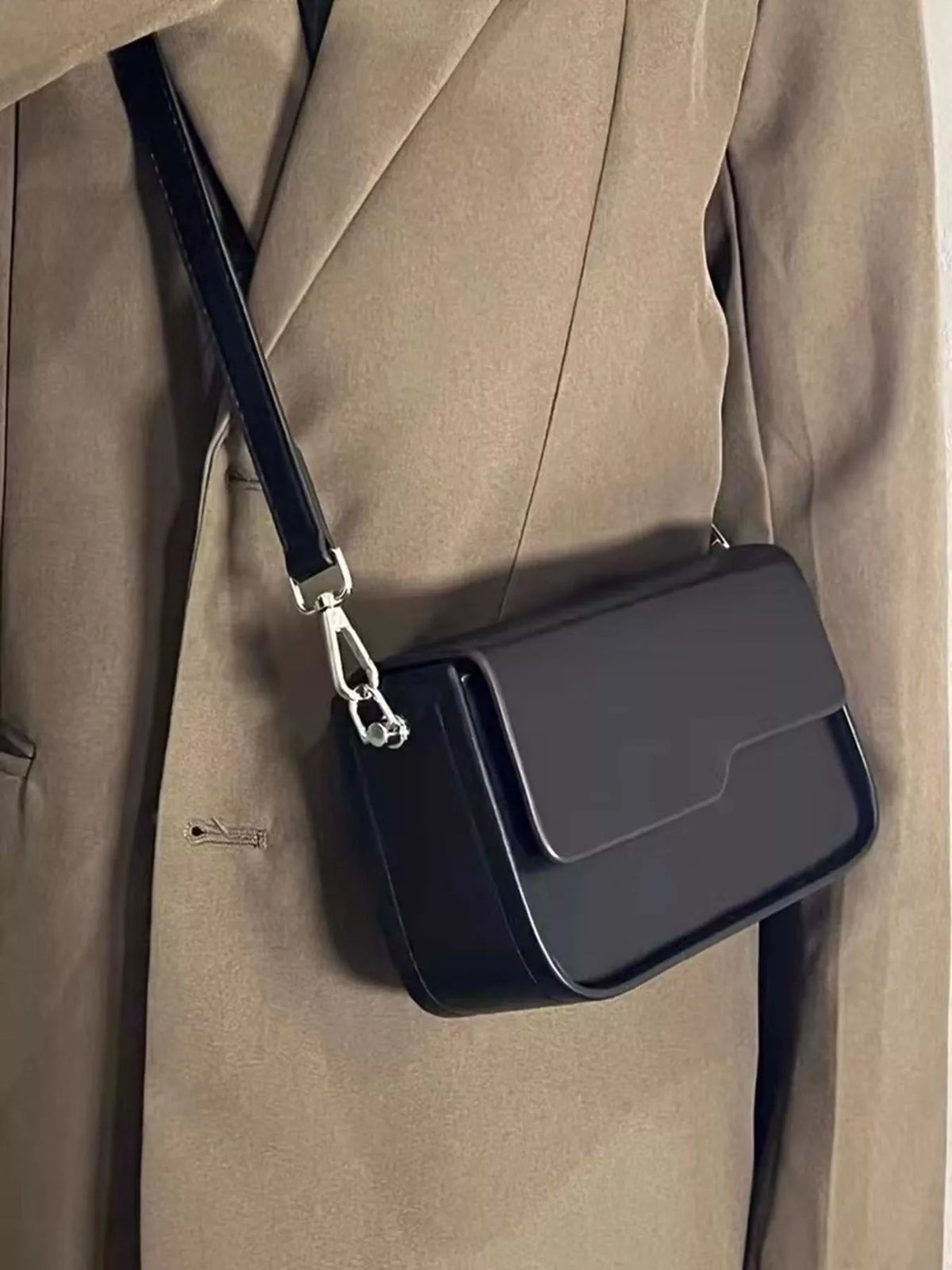 Leather Flap Crossbody Bag