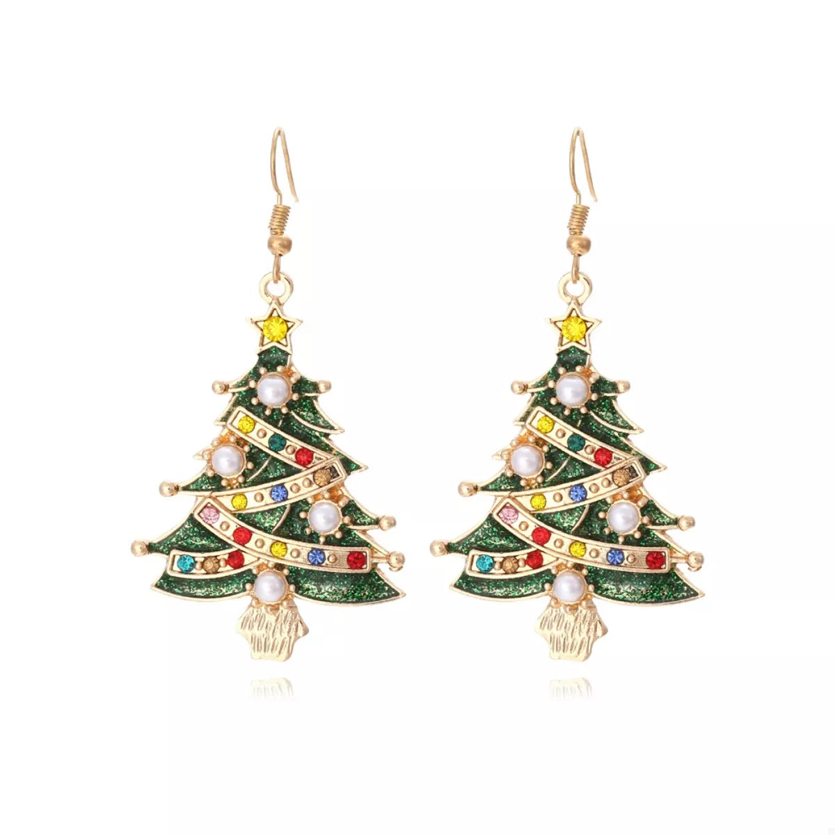 Christmas Tree Dangle Earrings