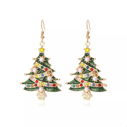 Christmas Tree Dangle Earrings