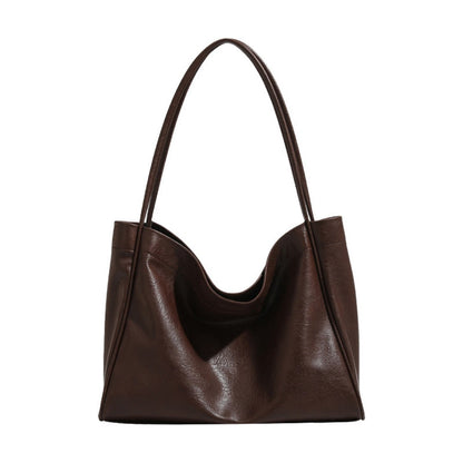 Elegant Ladies Tote Bag – Retro Minimalist &amp; Versatile Commuter Shoulder Bag for Autumn and Winter