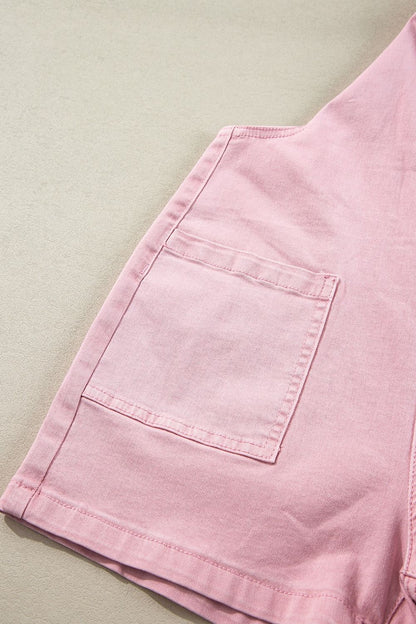 Knot Straps Denim Overalls with Pockets