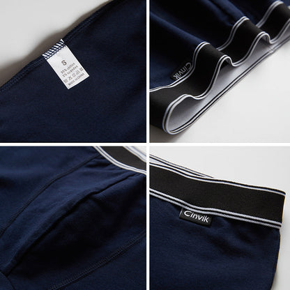 Cotton Mid-rise Boxer Briefs Breathable Men&