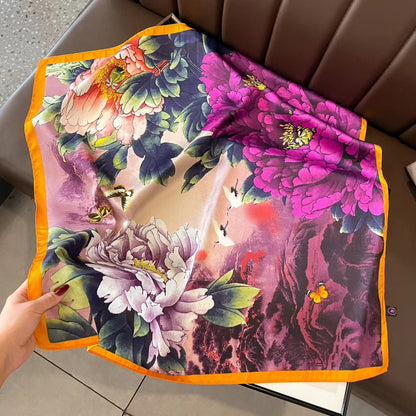 Square Scarf Womens Fashionable Small Neckerchief 70cm