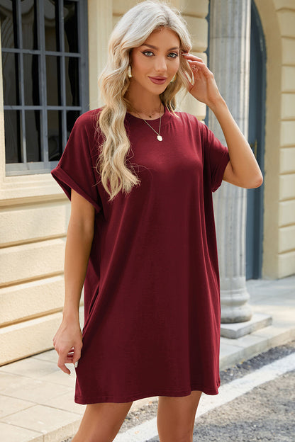 Short Sleeve Mini Dress with Pockets Casual &amp; Stylish Everyday Wear