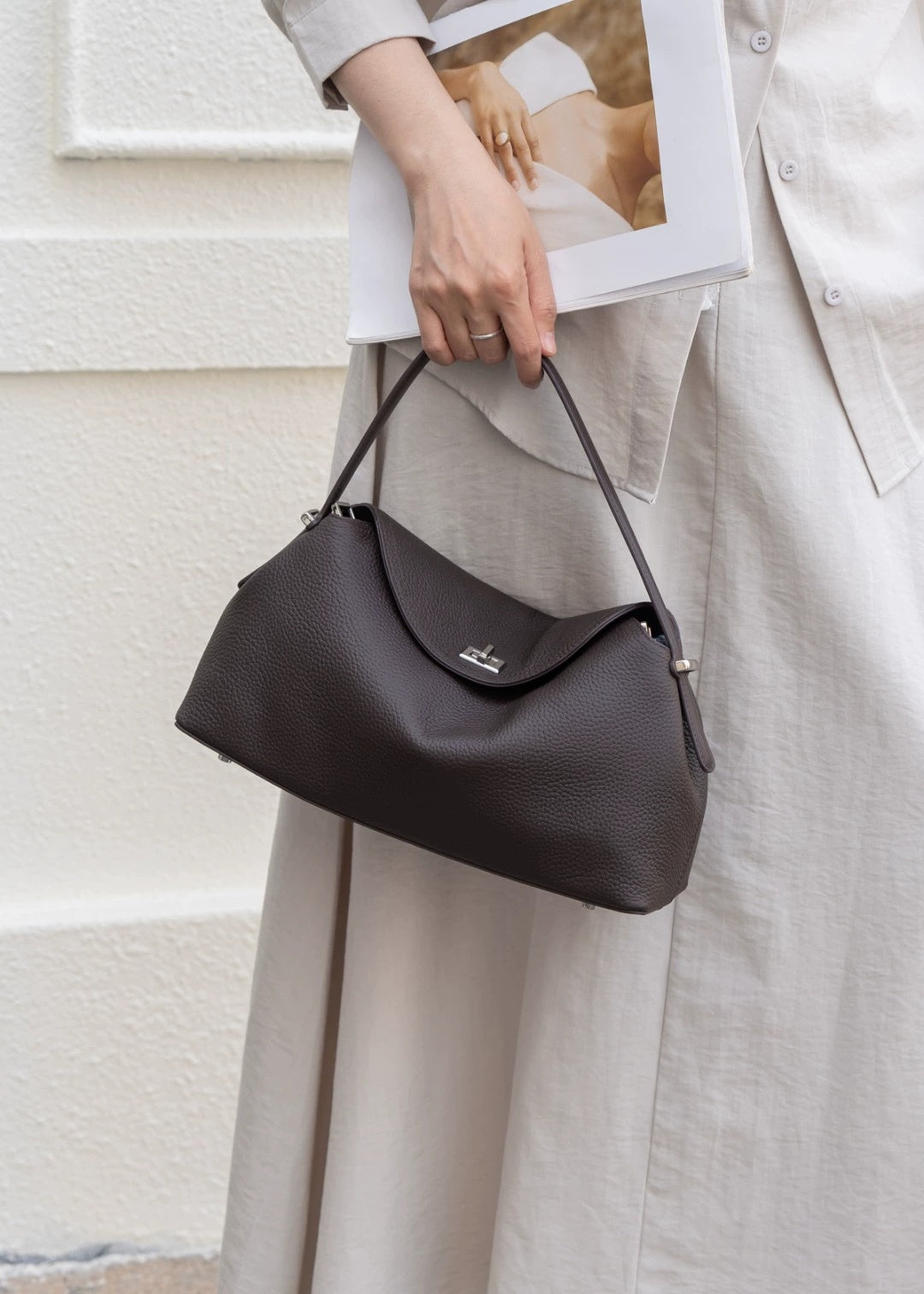 Genuine Leather Commuter Versatile Single-shoulder Women&