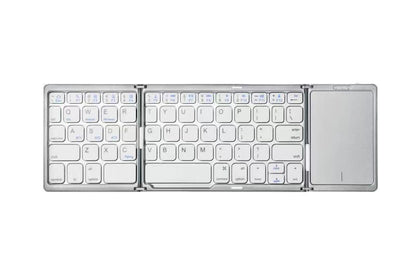Three Folding Wireless Bluetooth Keyboard Touch Pad Mobile Phone Tablet Notebook Portable Folding Keyboard
