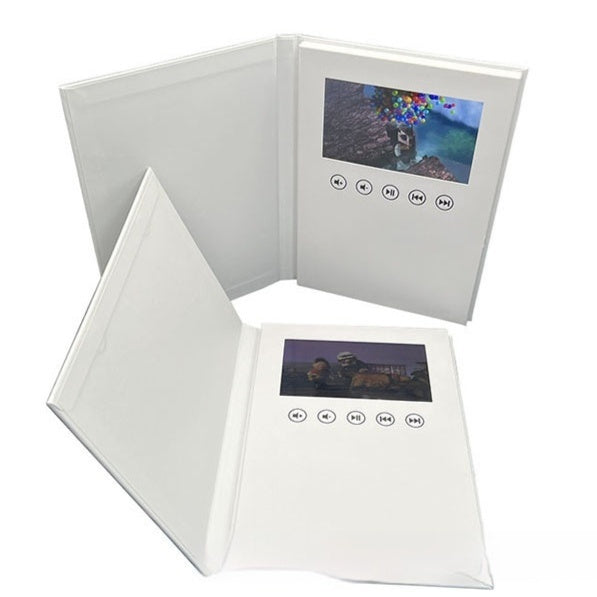 Brochure Paper Blank 7-inch Greeting Card White Hardcover Video Book