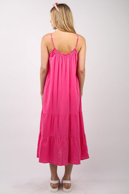 Tiered Ruffle Midi Dress