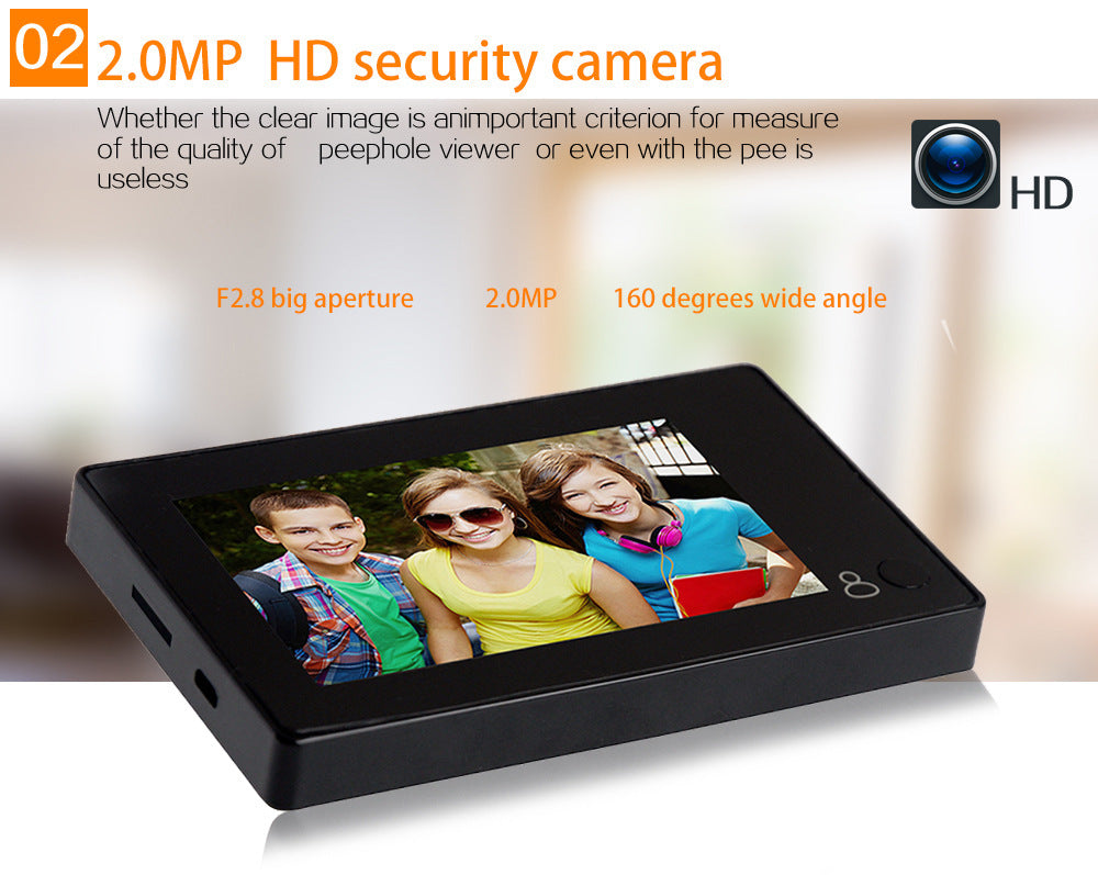 Hidden Electronic Cats Eye with 4.3 Inch Screen