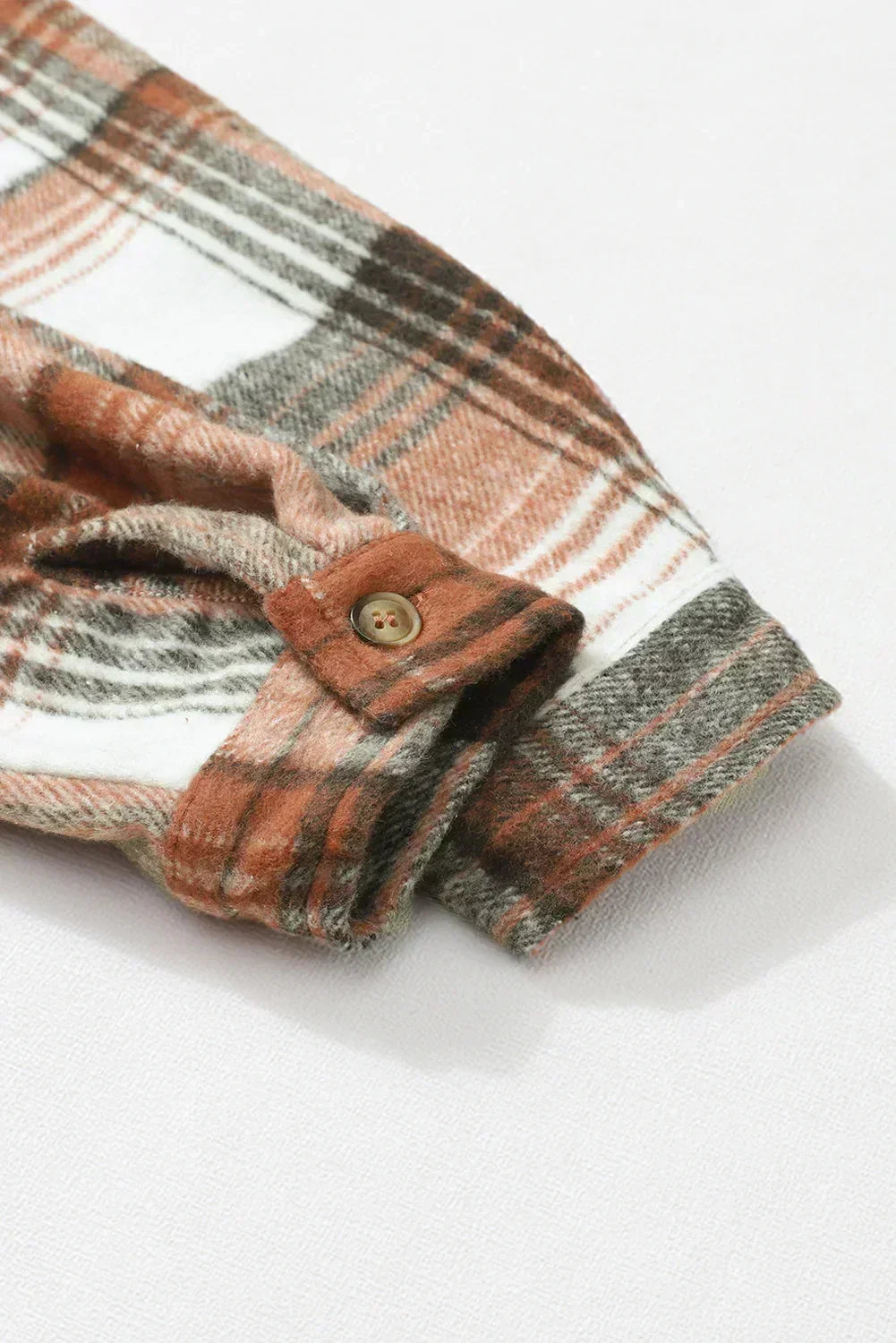 Pink &amp; Grey Button Up Plaid Flannel Shacket – Femstylo