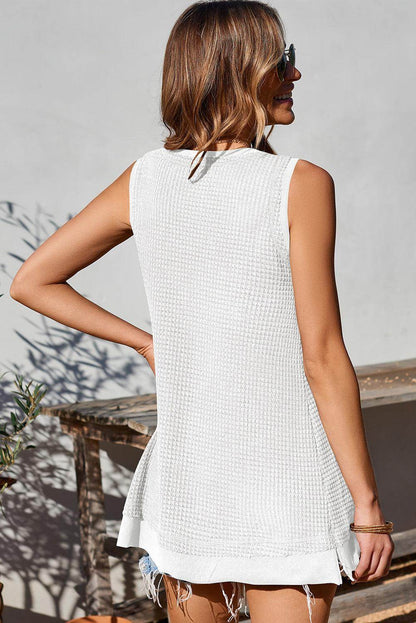 Sequin Football Round Neck Tank for Stylish Game Days
