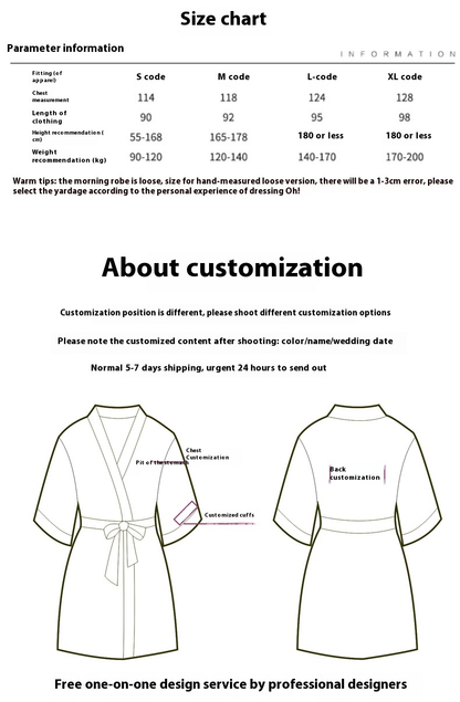 Custom Satin Bridesmaid Robes – Personalized with Name, Title, or Date | Wedding Party Gifts