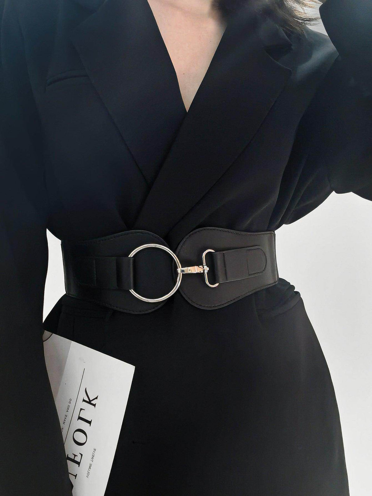 PU Elastic Wide Belt for Comfortable Fashion Fit