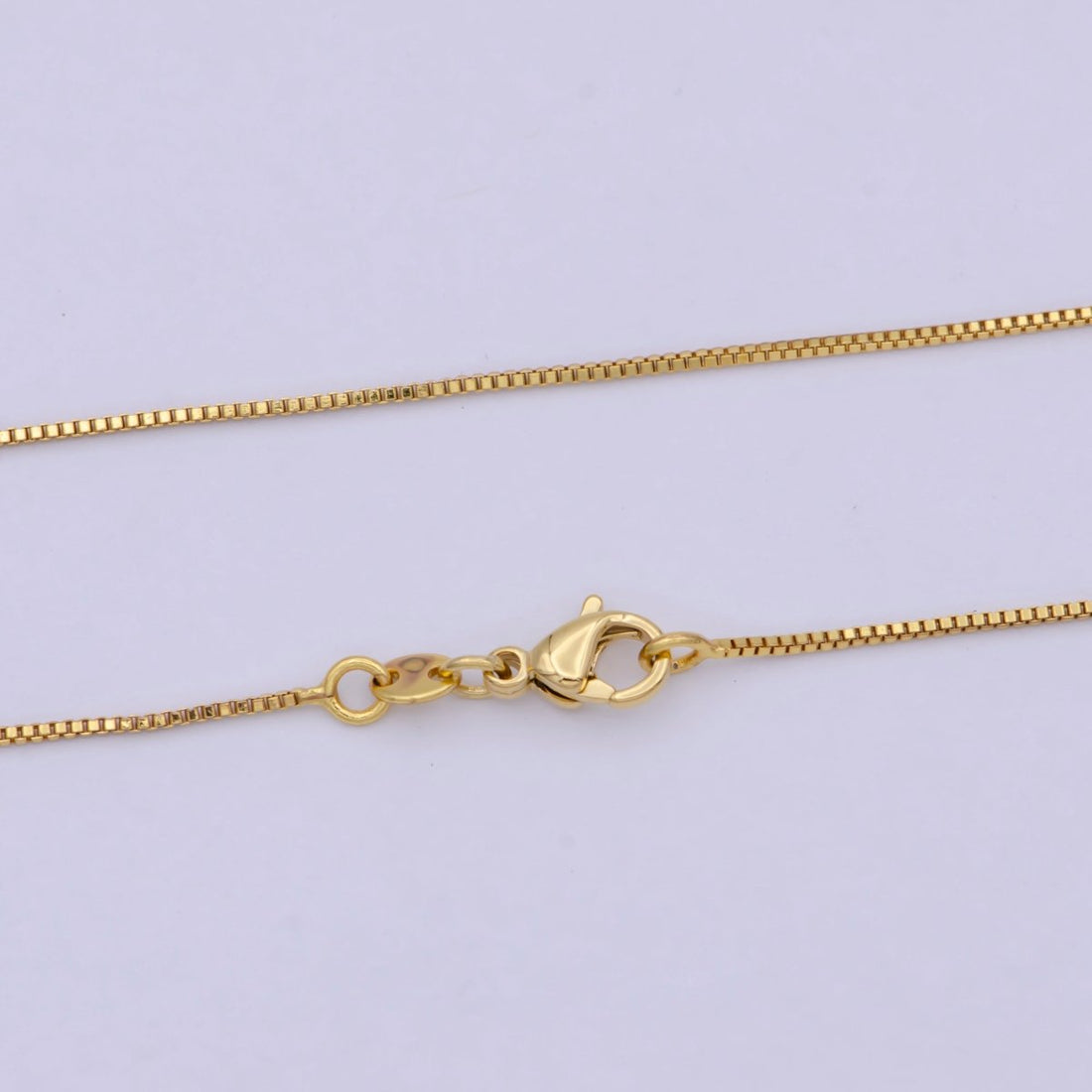 0.8 mm Chain box necklace, 24k gold filled chain box, Dainty gold filled chain, minimalist necklace 16 inch chain | WA-742 Clearance Pricing