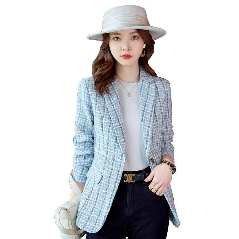 Casual Plaid Autumn Western Style Women&