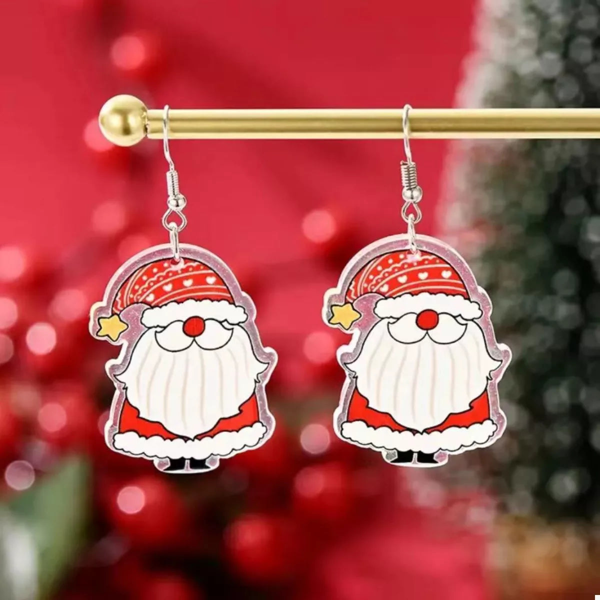 Christmas Santa Claus Dangle Earrings