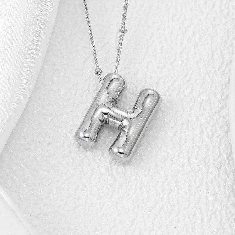 Copper Bubble Letter Pendant Necklace for Stylish Charm