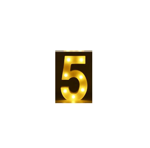Luminous LED Letter Number Night Light English Alphabet Number Battery Lamp Romantic Wedding Christmas Party Decoration