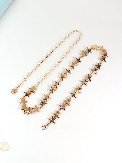 2025 New Retro Metal Star Waist Chain Women&