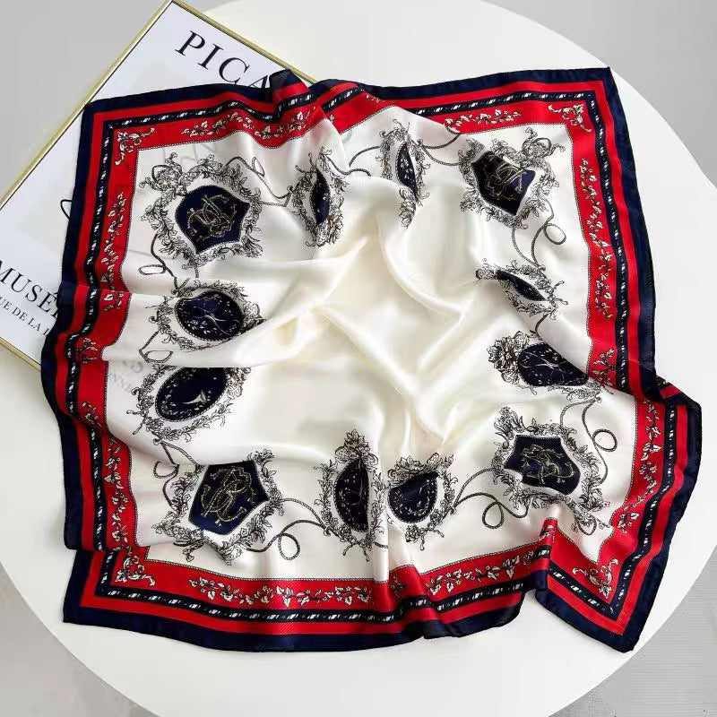 Square Scarf Womens Fashionable Small Neckerchief 70cm