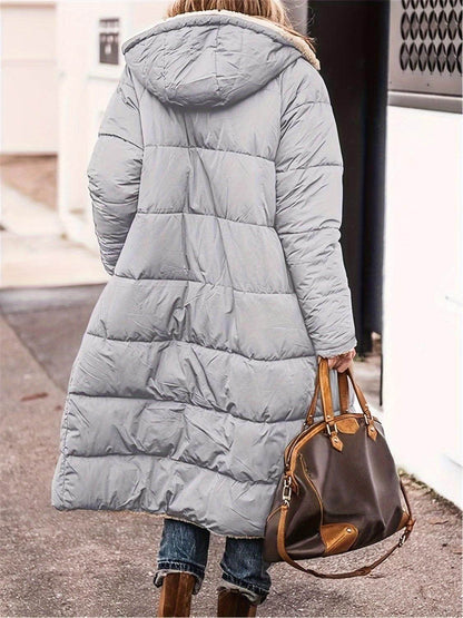 Full Size Zip Up Sherpa Hooded Coat for Women and Plus Size