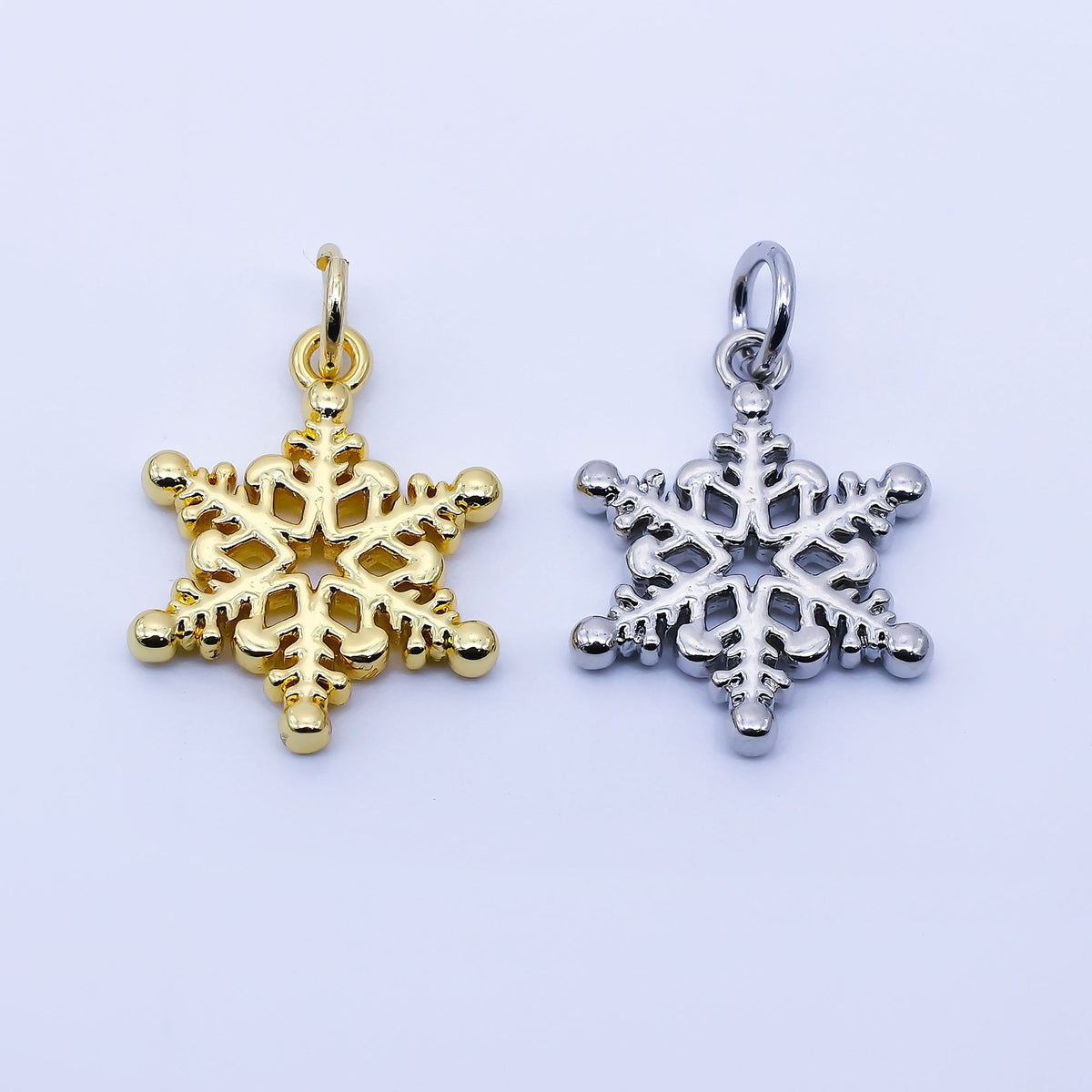 24K Gold Filled 17mm Snowdrop Minimalist Charm in Gold &amp; Silver | C937