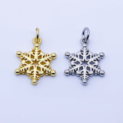 24K Gold Filled 17mm Snowdrop Minimalist Charm in Gold &amp; Silver | C937