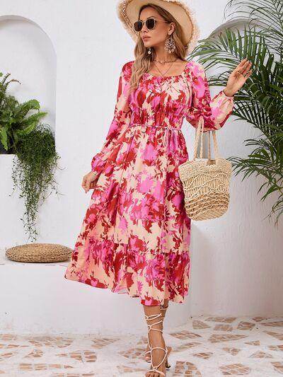 Stylish Printed Long Sleeve Midi Dress for All Occasions