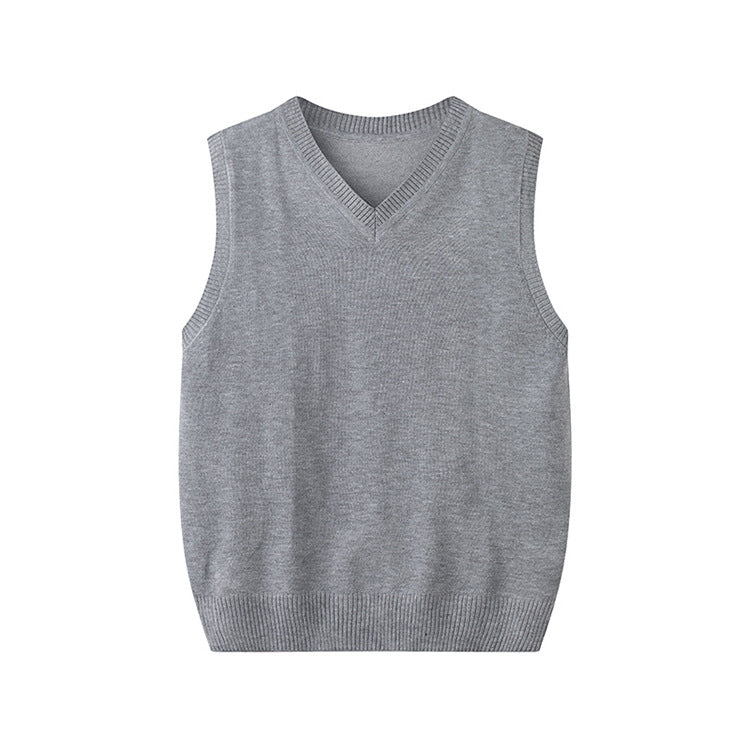 Fashionable V-neck Pullover Knit Vest For Early Spring
