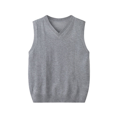 Fashionable V-neck Pullover Knit Vest For Early Spring