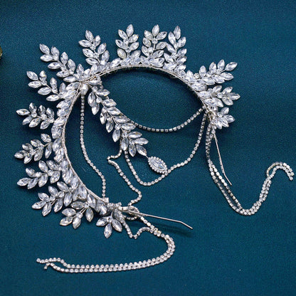 Bridal Rhinestone Wedding Gown Accessories Creative Hair-clipping Tassel Headband