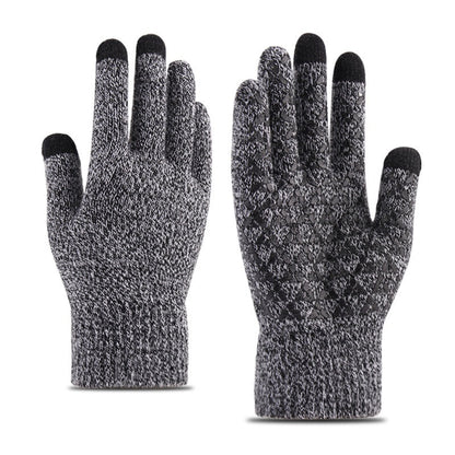 Knitted Winter Warm Touchscreen Gloves Made Of Wool