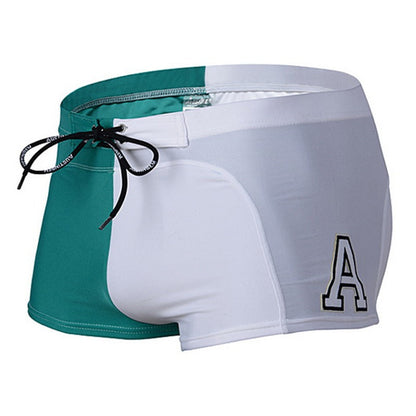 Mens Nylon Boxer Swim Trunks