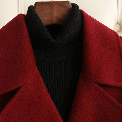Autumn &amp; Winter Temperament Korean Wool Coat for Women – Elegant &amp;
