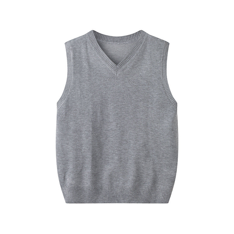 Fashionable V-neck Pullover Knit Vest For Early Spring