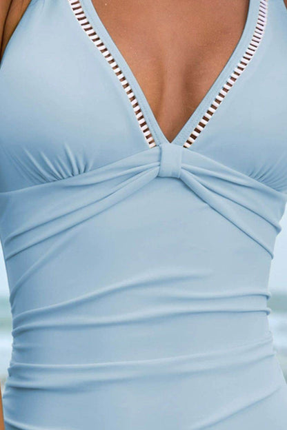 Double Spaghetti Strap One-Piece Swimwear