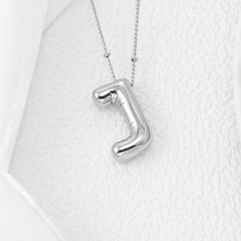 Copper Bubble Letter Pendant Necklace for Stylish Charm