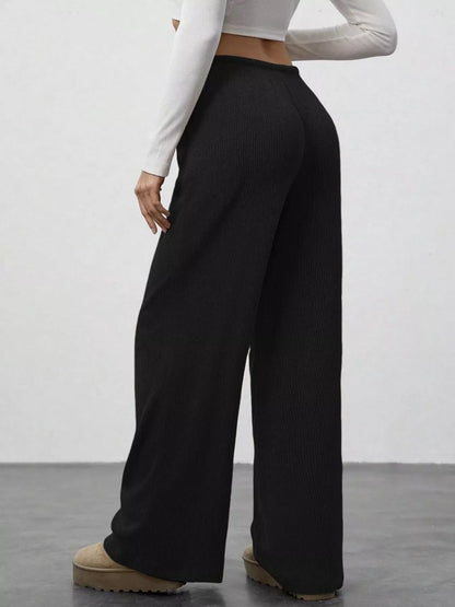 Relaxed Fit Wide Leg Pants