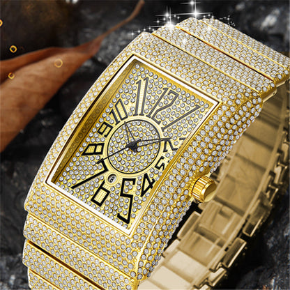 Diamond-embedded Watch Men&
