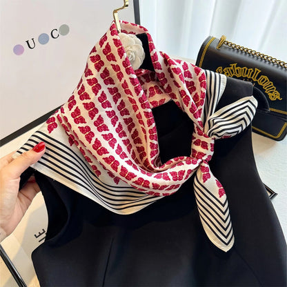 Square Scarf Womens Fashionable Small Neckerchief 70cm