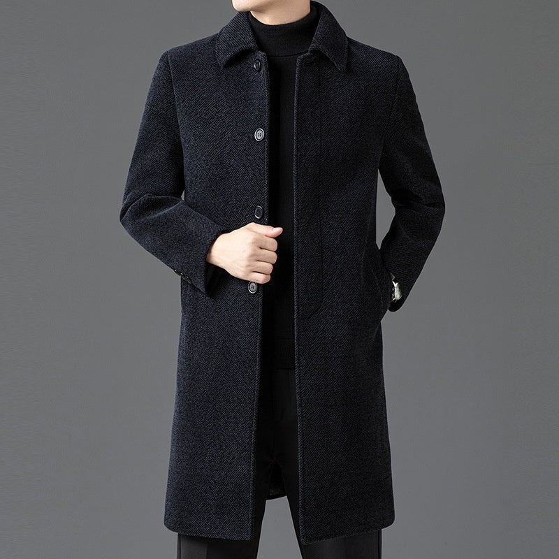 Temperament Lapel With Velvet Men&