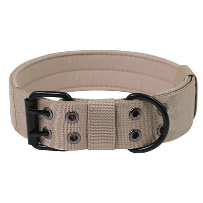 OneTigris Military Adjustable Dog Collar With Metal D Ring &amp; Buckle