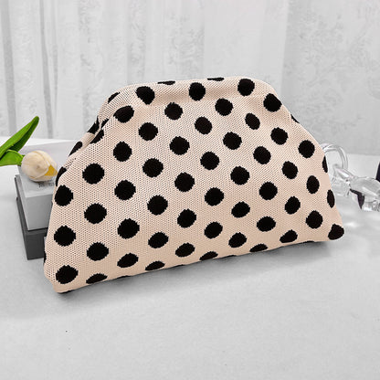 Womens Knitted Bag Striped Clutch
