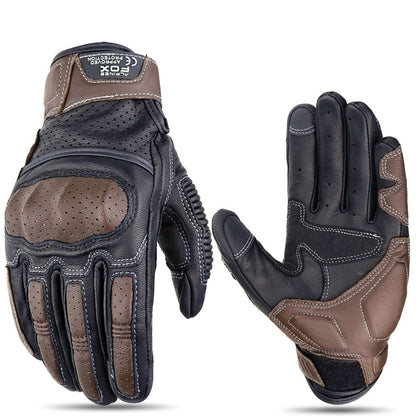 Breathable Touch Screen Motorcycle Riding Leather Gloves Men&