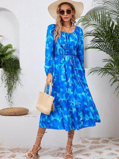 Stylish Printed Long Sleeve Midi Dress for All Occasions