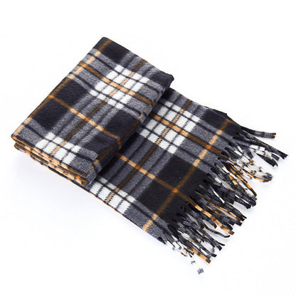 Autumn And Winter Black And White Plaid Plus-sized Thickening Thermal Men&