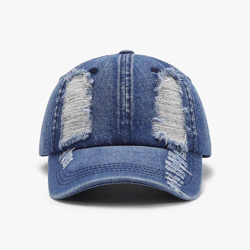 Distressed Cotton Baseball Cap for Casual Style and Comfort
